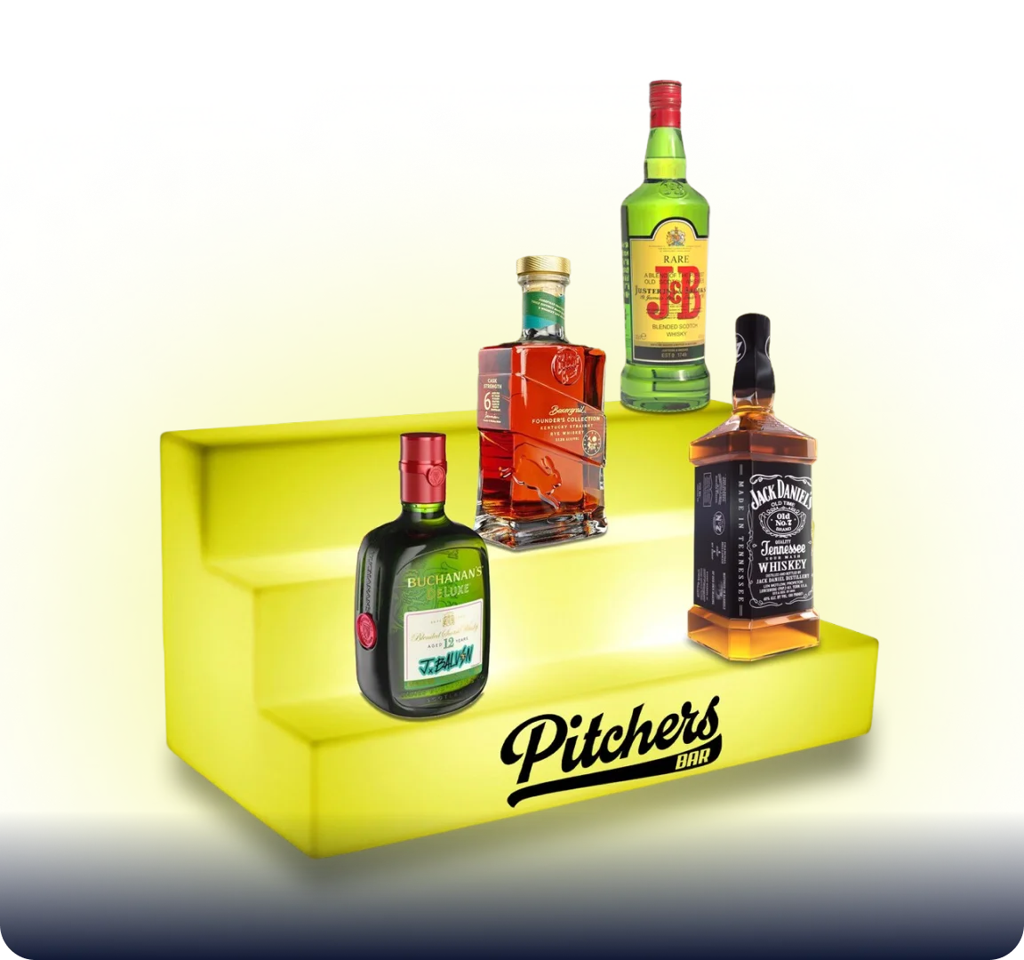 Color-Changing LED Bar Display | Wireless Remote | 25" Shelf