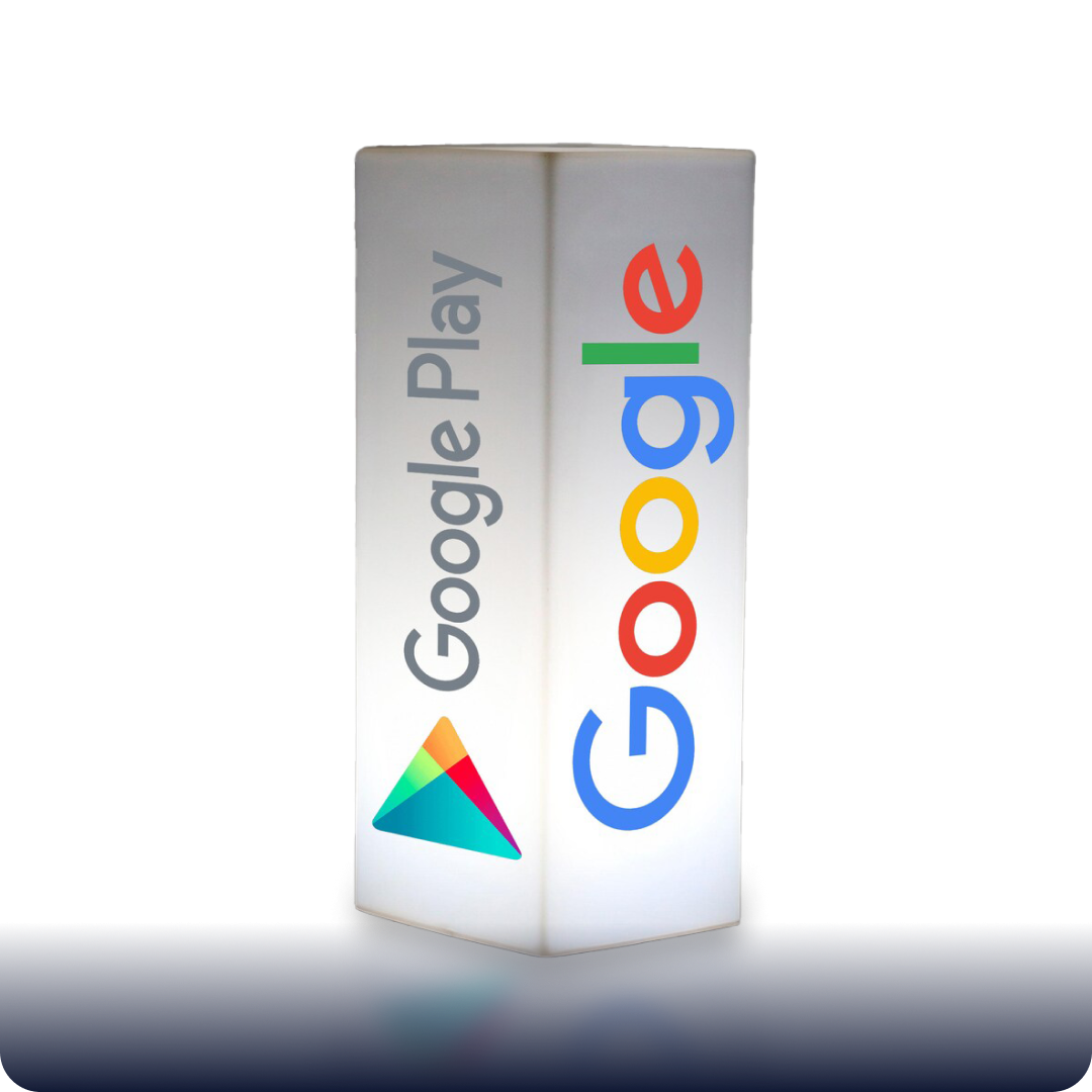 Custom LED Logo Pillar | 32" Wireless Brilliance for Any Event