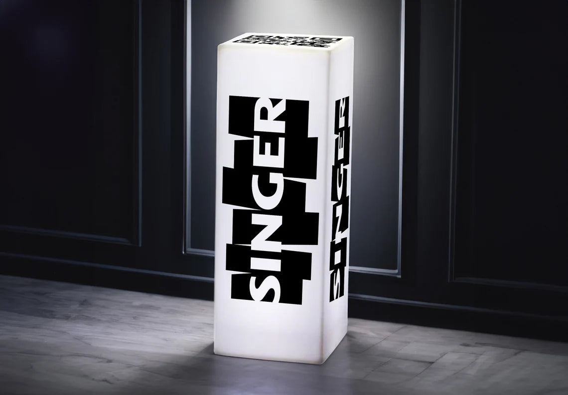 Custom LED Logo Pillar | 32" Wireless Brilliance for Any Event