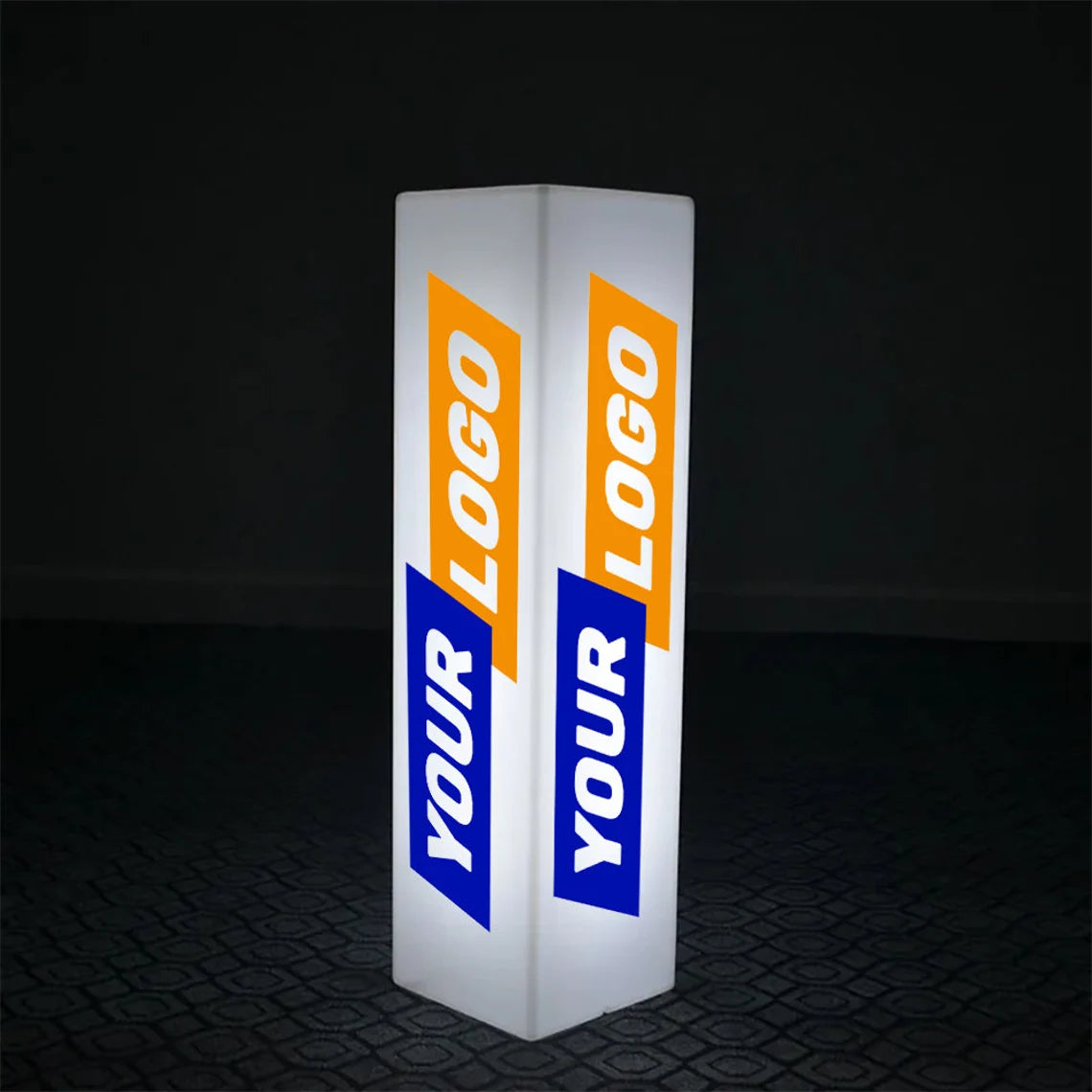 Custom LED Logo Pillar | 32" Wireless Brilliance for Any Event