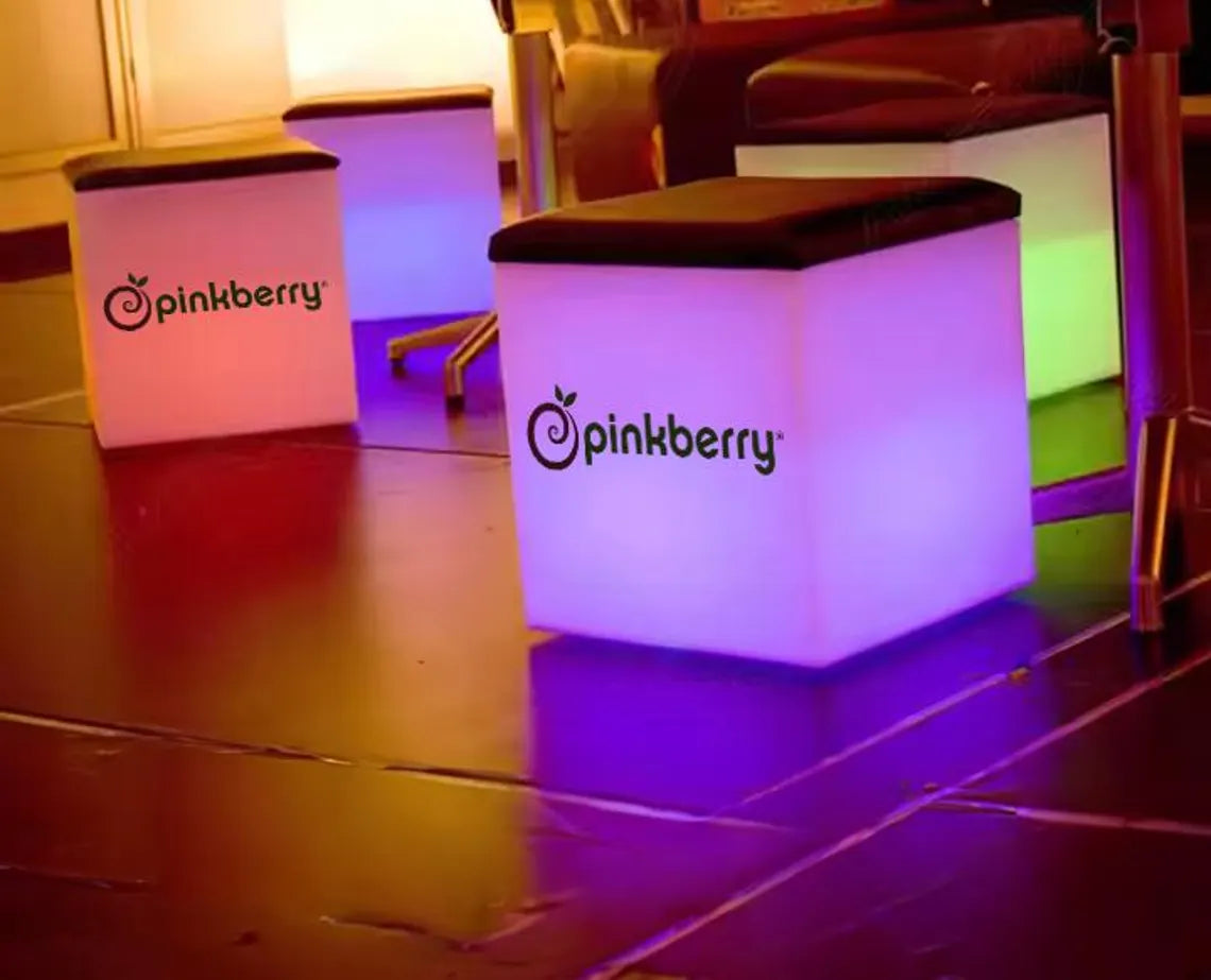 LED Custom Logo Ice Bucket - Remote Color Change & Seating