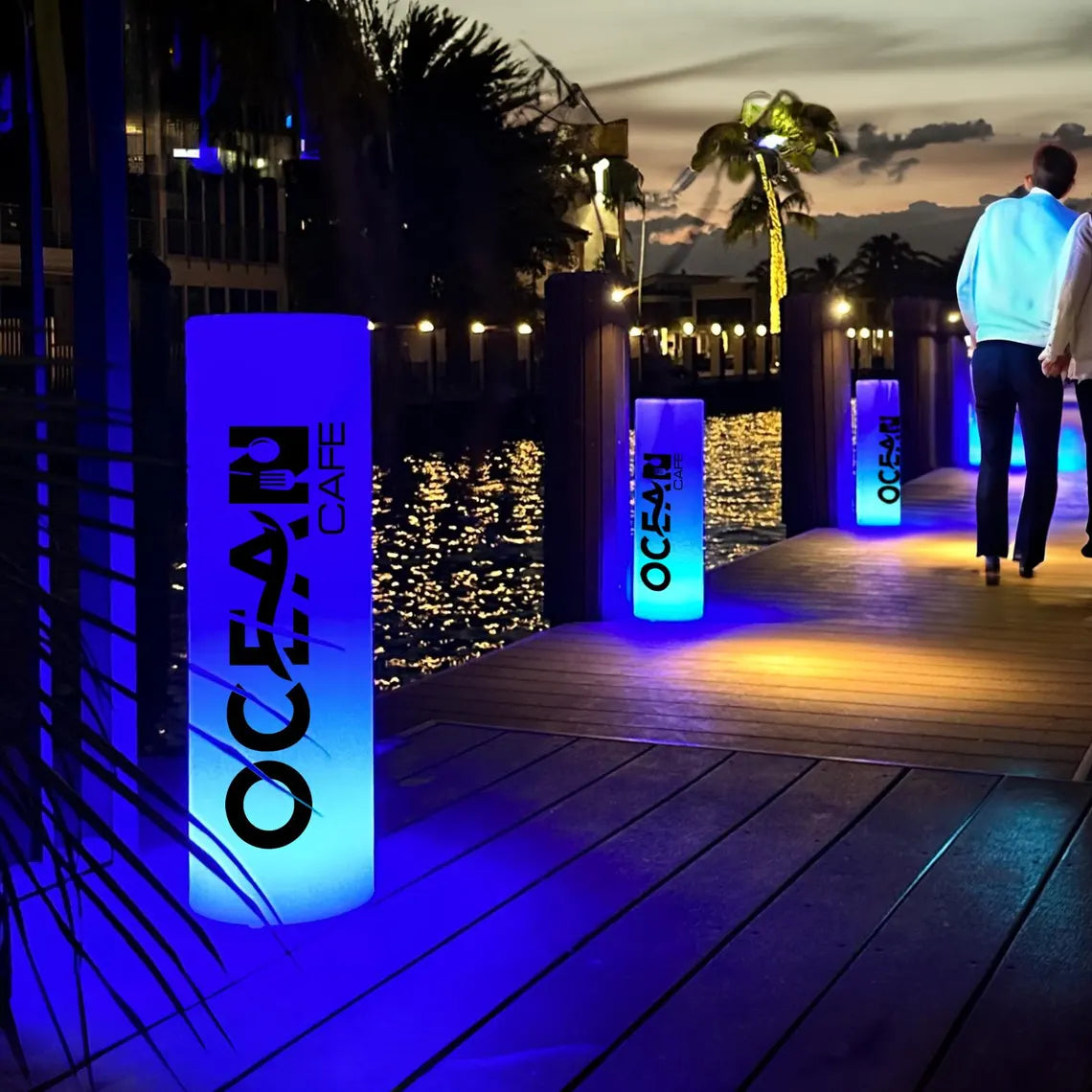 Custom LED Logo Pillar | Wireless Brilliance for Your Brand