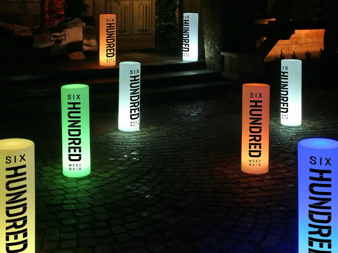 Custom LED Logo Pillar | Wireless Brilliance for Your Brand