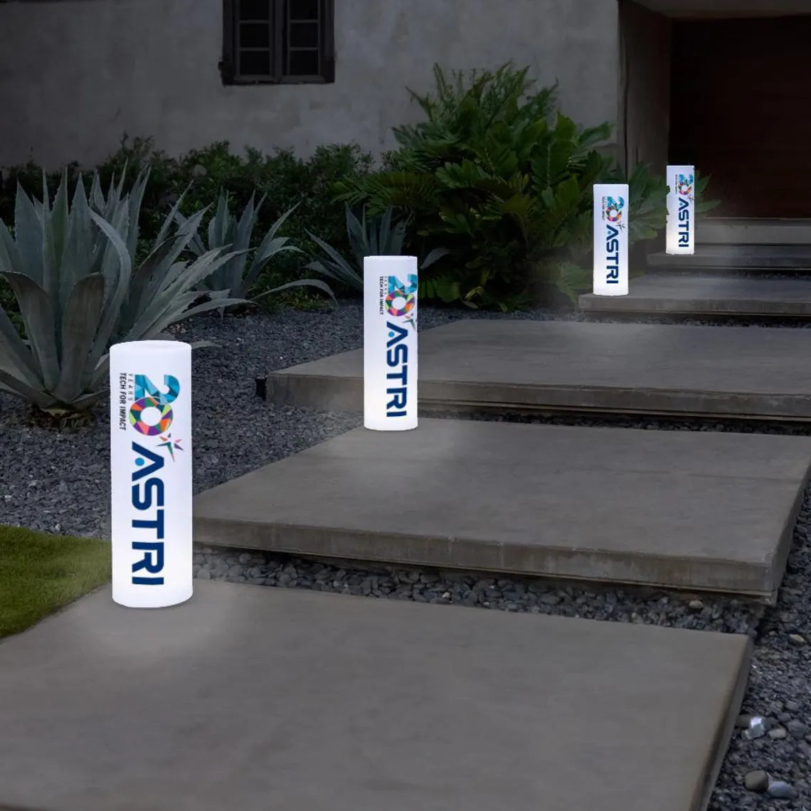 Custom LED Logo Pillar | Wireless Brilliance for Your Brand