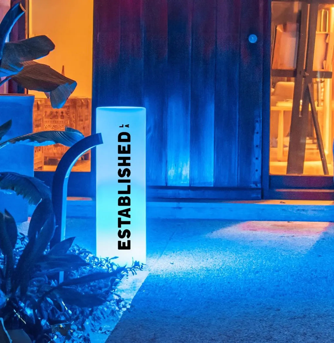 Custom LED Logo Pillar | Wireless Brilliance for Your Brand