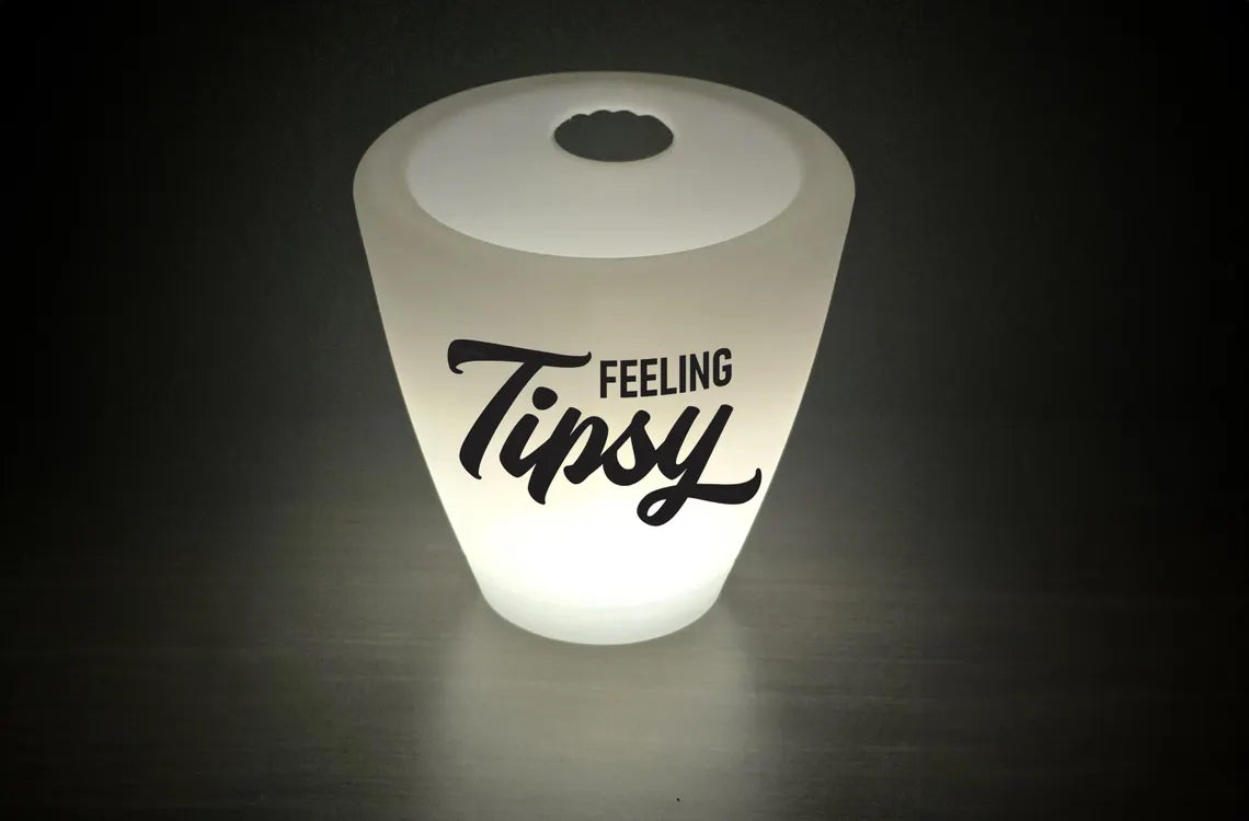 Custom LED Logo Tip Jar | 12hr Battery | Remote Control