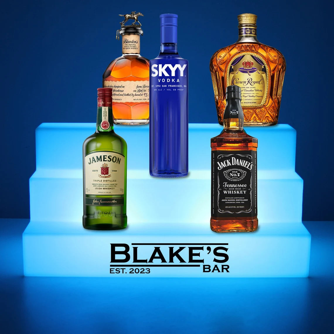 Color-Changing LED Bar Display | Wireless Remote | 25" Shelf