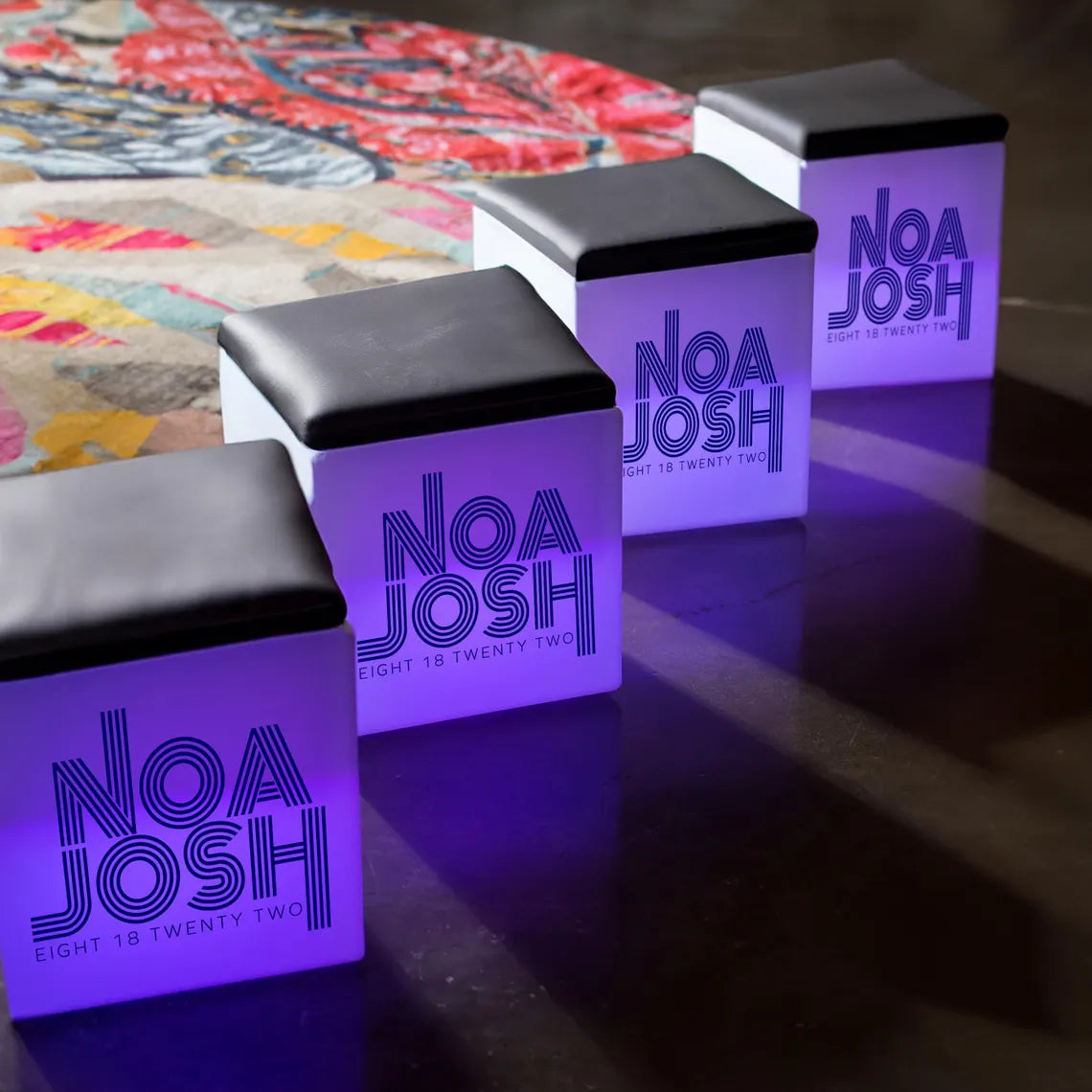 LED Custom Logo Ice Bucket - Remote Color Change & Seating