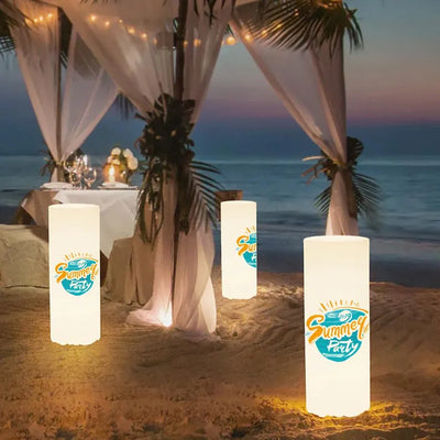 Custom LED Logo Pillar | Wireless Brilliance for Your Brand