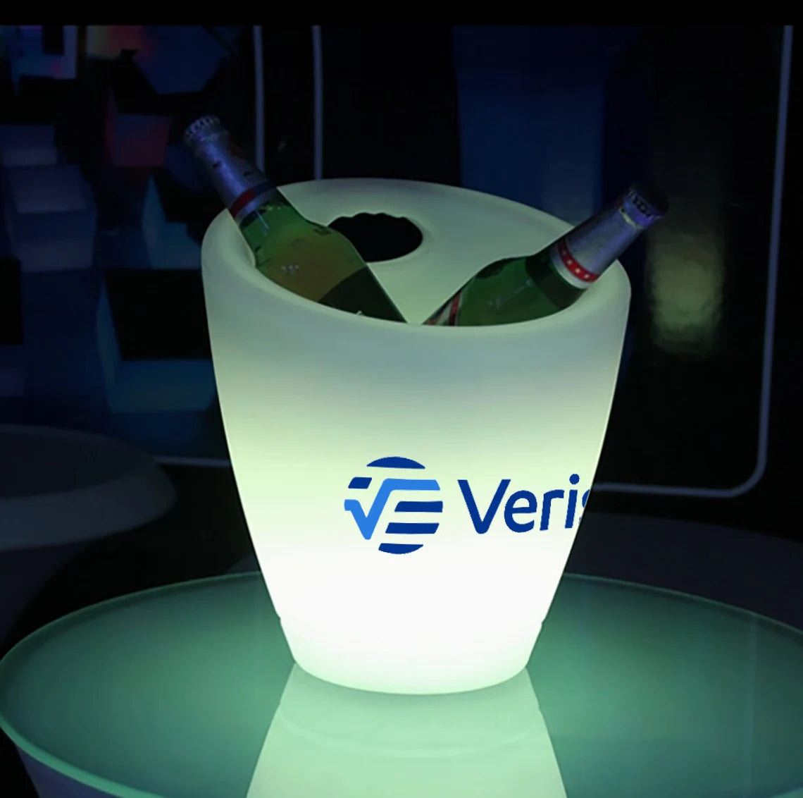 Custom LED Logo Tip Jar | 12hr Battery | Remote Control